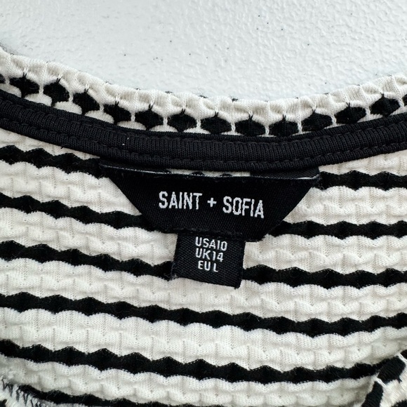Saint + Sophia Asher Crew Neck Top Size 10 - Picture 4 of 8
